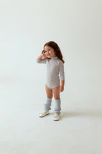 画像をギャラリービューアに読み込む, Cotton Candy High Neck Bodysuit - Stripe / プレイグラウンド ロゴリブハイネックロンパース ボーダー ベビー