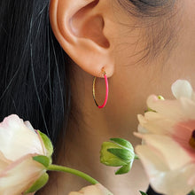 画像をギャラリービューアに読み込む, for MOM Bicolor hoop pierce M / バイカラーフープピアス Mサイズ シルバー925 ゴールドコーティング