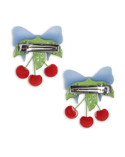 画像をギャラリービューアに読み込む, 2 PACK AMARENA HAIR CLIP / コンゲススロイド ヘアピン キッズ チェリーリボン KS104166