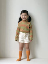 画像をギャラリービューアに読み込む, Cotton Candy High Neck T-shirt - Stripe / プレイグラウンド リブハイネックカットソー ボーダー