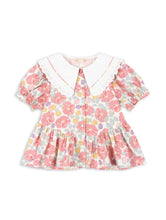 画像をギャラリービューアに読み込む, COEUR COLLAR SHIRT GOTS / コンゲススロイド 半袖ブラウス キッズ 花柄 KS102850