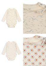 画像をギャラリービューアに読み込む, BASIC LS BODY GOTS / コンゲススロイド 長袖 ベビーロンパース マリン 海の空 ドットと花柄 KS104673
