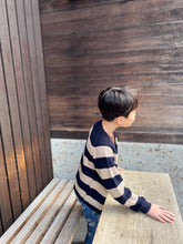 画像をギャラリービューアに読み込む, VITUM KNIT CARDIGAN / コンゲススロイド カーディガン ニット キッズ 男の子 女の子 ボーダー KS104040