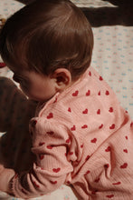 画像をギャラリービューアに読み込む, MINNIE BODY GOTS / コンゲススロイド 長袖ロンパース オーガニックコットン100% ベビー ハートピンク 薔薇 KS102585