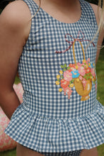 画像をギャラリービューアに読み込む, SOLINE SWIMSUIT / コンゲススロイド スイムスーツ ワンピース 水着 ベビーキッズ インディゴ ギンガムチェック KS103334
