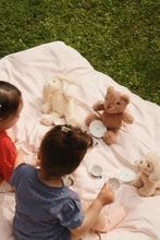 画像をギャラリービューアに読み込む, FAMO FRILL SET GOTS / コンゲススロイド セットアップ 半袖 ショートパンツ キッズ ブルー花柄 KS104803