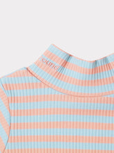 画像をギャラリービューアに読み込む, Cotton Candy High Neck T-shirt - Stripe / プレイグラウンド リブハイネックカットソー ボーダー