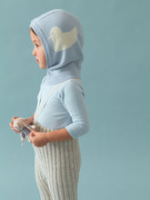 画像をギャラリービューアに読み込む, Cloudy Duck Balaclava/ プレイグラウンド ダック バラクラバ ニット帽 キッズ ベビー ブルー あひる柄