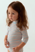 画像をギャラリービューアに読み込む, Cotton Candy High Neck Bodysuit - Stripe / プレイグラウンド ロゴリブハイネックロンパース ボーダー ベビー