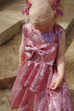 画像をギャラリービューアに読み込む, ROSIE DRESS / コンゲススロイド スパンコールドレス ワンピース キッズ リボン KS102203