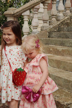 画像をギャラリービューアに読み込む, EVIA BOW DRESS GOTS / コンゲススロイド ドレス ワンピース キッズ いちご柄 ストロベリー KS102447