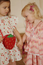 画像をギャラリービューアに読み込む, EVIA BOW DRESS GOTS / コンゲススロイド ドレス ワンピース キッズ いちご柄 ストロベリー KS102447