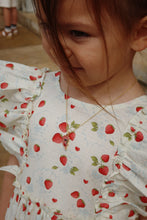 画像をギャラリービューアに読み込む, EVIA BOW DRESS GOTS / コンゲススロイド ドレス ワンピース キッズ いちご柄 ストロベリー KS102447