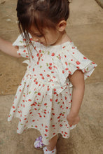 画像をギャラリービューアに読み込む, EVIA BOW DRESS GOTS / コンゲススロイド ドレス ワンピース キッズ いちご柄 ストロベリー KS102447