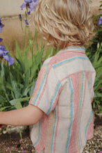 画像をギャラリービューアに読み込む, VENICE SS SHIRT / コンゲススロイド リネン シャツ キッズ マルチストライプ KS102448
