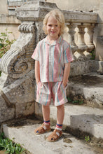 画像をギャラリービューアに読み込む, VENICE SHORTS / コンゲススロイド リネン ショートパンツ ズボン 短パン キッズ マルチストライプ KS102449