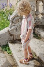 画像をギャラリービューアに読み込む, VENICE SS SHIRT / コンゲススロイド リネン シャツ キッズ マルチストライプ KS102448