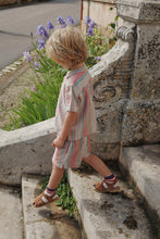 画像をギャラリービューアに読み込む, VENICE SS SHIRT / コンゲススロイド リネン シャツ キッズ マルチストライプ KS102448