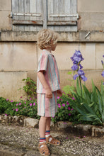 画像をギャラリービューアに読み込む, VENICE SS SHIRT / コンゲススロイド リネン シャツ キッズ マルチストライプ KS102448