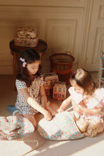 画像をギャラリービューアに読み込む, MULLI TEE GOTS / コンゲススロイド 半袖トップス Tシャツ キッズ リボン ブルー花柄 KS102460