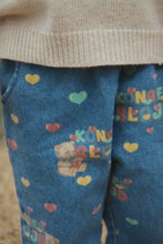 画像をギャラリービューアに読み込む, MAGOT FRILL PANTS GOTS - TEDDY COEUR / コンゲススロイド キッズ デニムパンツ ジーンズ ジーパン テディーベアとハート KS106129