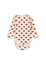 画像をギャラリービューアに読み込む, MINNIE BODY GOTS - AMOUR ROUGE / コンゲススロイド 長袖ロンパース オーガニックコットン100% ベビー ハートホワイト KS101606