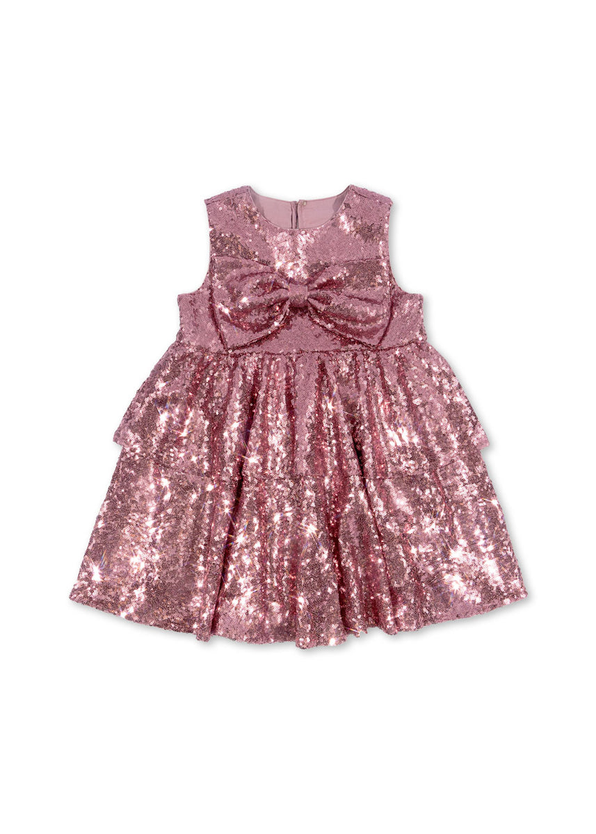 コンゲススロイド スパンコールハート柄 ドレス ワンピース ピンク 4Y ROSIE DRESS / コンゲススロイド スパンコールドレス ワンピース