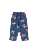 画像をギャラリービューアに読み込む, MAGOT FRILL PANTS GOTS - BELLA BOW / コンゲススロイド キッズ デニムパンツ ジーンズ ジーパン リボン KS102281