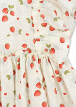 画像をギャラリービューアに読み込む, EVIA BOW DRESS GOTS / コンゲススロイド ドレス ワンピース キッズ いちご柄 ストロベリー KS102447