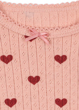 画像をギャラリービューアに読み込む, MINNIE BODY GOTS / コンゲススロイド 長袖ロンパース オーガニックコットン100% ベビー ハートピンク 薔薇 KS102585