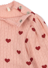 画像をギャラリービューアに読み込む, MINNIE BODY GOTS / コンゲススロイド 長袖ロンパース オーガニックコットン100% ベビー ハートピンク 薔薇 KS102585