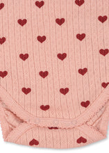 画像をギャラリービューアに読み込む, MINNIE BODY GOTS / コンゲススロイド 長袖ロンパース オーガニックコットン100% ベビー ハートピンク 薔薇 KS102585