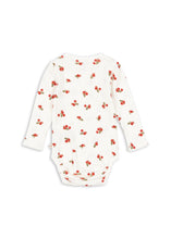 画像をギャラリービューアに読み込む, MINNIE BODY GOTS / コンゲススロイド 長袖ロンパース オーガニックコットン100% ベビー ハートピンク 薔薇 KS102585