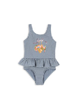 画像をギャラリービューアに読み込む, SOLINE SWIMSUIT / コンゲススロイド スイムスーツ ワンピース 水着 ベビーキッズ インディゴ ギンガムチェック KS103334