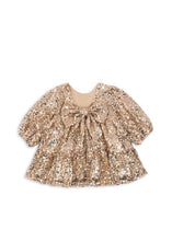 画像をギャラリービューアに読み込む, LILA SEQUINS BOW DRESS / コンゲススロイド キッズ ドレス 長袖 ワンピース リボン スパンコール KS103858