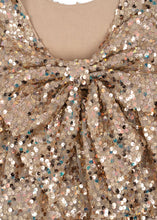 画像をギャラリービューアに読み込む, LILA SEQUINS BOW DRESS / コンゲススロイド キッズ ドレス 長袖 ワンピース リボン スパンコール KS103858