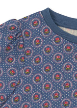 画像をギャラリービューアに読み込む, FAMO FRILL SET GOTS / コンゲススロイド セットアップ 半袖 ショートパンツ キッズ ブルー花柄 KS104803