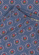 画像をギャラリービューアに読み込む, FAMO FRILL SET GOTS / コンゲススロイド セットアップ 半袖 ショートパンツ キッズ ブルー花柄 KS104803