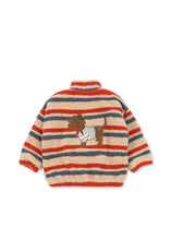 画像をギャラリービューアに読み込む, JODY EMBROIDERY TEDDY JACKE / コンゲススロイド キッズ アウター モコモコ ダックスフンド 犬 KS105712