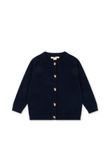 画像をギャラリービューアに読み込む, CATTIE CARDIGAN / コンゲススロイド カーディガン ニット キッズ ハート 猫ボタン 濃紺 KS105940