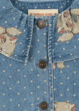 画像をギャラリービューアに読み込む, MAGOT COLLAR JACKET GOTS - CIAO MIAO / コンゲススロイド キッズ デニムジャケット 子猫ドット KS106126