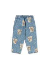 画像をギャラリービューアに読み込む, MAGOT FRILL PANTS GOTS - CIAO MIAO / コンゲススロイド キッズ デニムパンツ ジーンズ ジーパン 子猫ドット KS106129