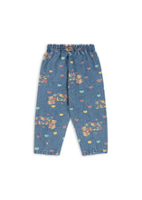 画像をギャラリービューアに読み込む, MAGOT FRILL PANTS GOTS - TEDDY COEUR / コンゲススロイド キッズ デニムパンツ ジーンズ ジーパン テディーベアとハート KS106129
