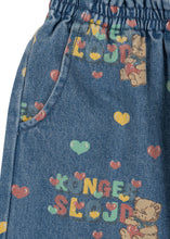 画像をギャラリービューアに読み込む, MAGOT FRILL PANTS GOTS - TEDDY COEUR / コンゲススロイド キッズ デニムパンツ ジーンズ ジーパン テディーベアとハート KS106129