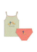 画像をギャラリービューアに読み込む, MINNIE UNDERWEAR GOTS / コンゲススロイド アンダーウエアセット オーガニックコットン キッズ ピンクハートグリーン アヒル KS106173