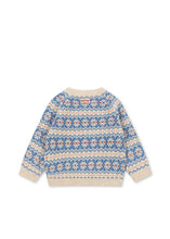 画像をギャラリービューアに読み込む, BILLI KNIT CARDIGAN / コンゲススロイド カーディガン ニット キッズ ノルディック ブルー KS106395