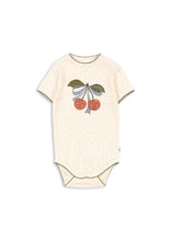 画像をギャラリービューアに読み込む, MINNIE SS BODY GOTS / コンゲススロイド 半袖 ベビーロンパース 100% オーガニックコットン チェリーリボン KS105008