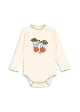 画像をギャラリービューアに読み込む, MINNIE BODY GOTS / コンゲススロイド 長袖 ベビーロンパース 100% オーガニックコットン チェリーリボン KS105002