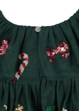 画像をギャラリービューアに読み込む, YVONNE CHRISTMAS DRESS / コンゲススロイド ドレス クリスマス ワンピース キッズ  スパンコール KS104469