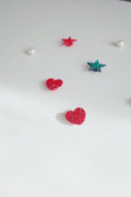 画像をギャラリービューアに読み込む, Bijou magnet pierce / 子供も付けれるマグネットピアス ビジュー ハート スター ラインストーン 子供用ピアス 磁石